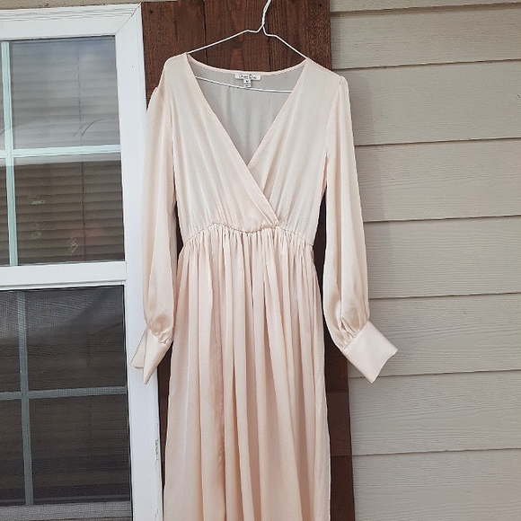 Baltic Born Dresses & Skirts - Baltic Born || Ivory Satin Maxi Dress